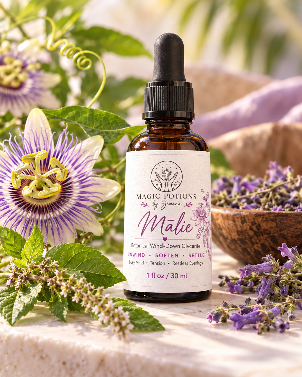 Mālie — Botanical Wind-Down Glycerite